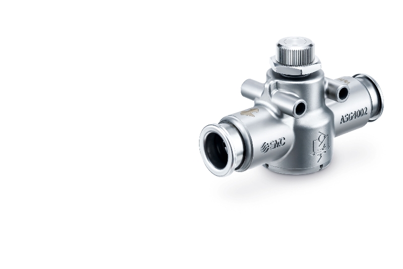 Keine Umgebung ist eine Herausforderung - Edelstahl-Durchflussregler mit One-touch-Anschlüssen / In-line-Ausführung - Serie ASG