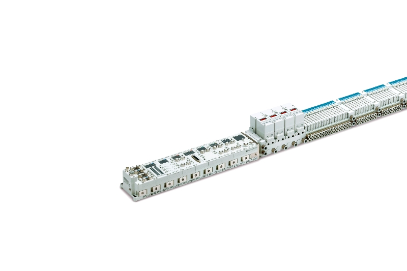 The more stations, the more possibilities − 64-station Compatible Manifold Plug-in Compact 5-Port Solenoid Valve - JSY3000-L & JSY3000-P Series