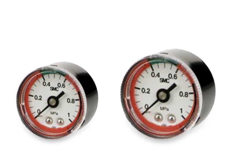 Pressure gauge with pressure indicator zone