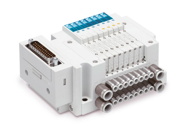 Electroválvula de 5 vías compacta