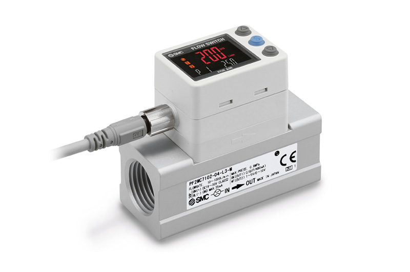 Digital flow switch for medium flow