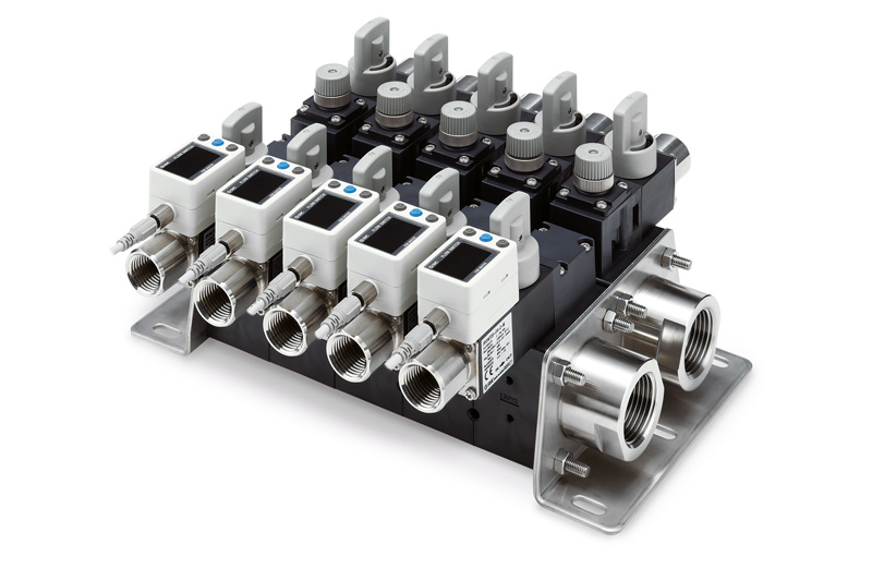 Digital flow switch manifold