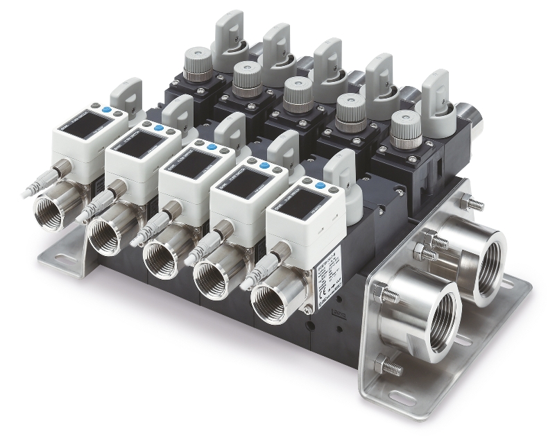 Wasserverteilsystem mit digitalem Durchflussschalter – PF3WB/C/S/R