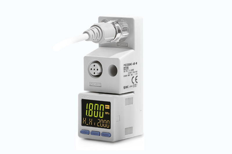 PSE300AC: Vyhodnocovací jednotka pro snímače tlaku a vakua, 3 současně zobrazované hodnoty