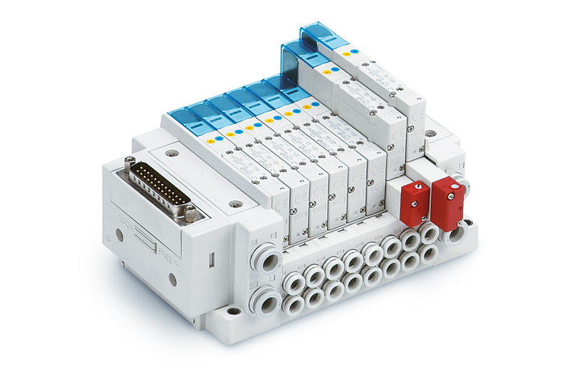 Elektromagnetický nepřímo ovládaný 5/2, 5/3 a 2x3/2 ventil