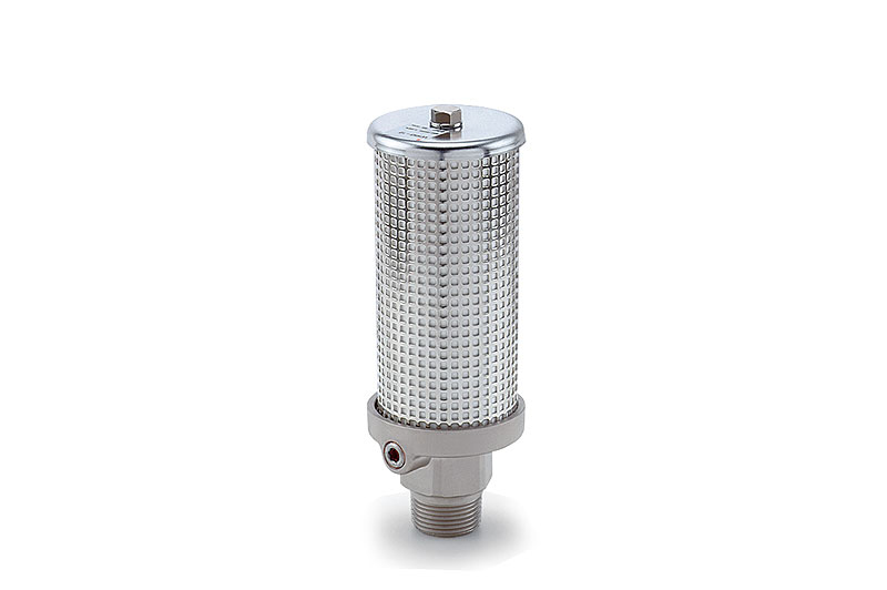 Silencer for high-pressure applications up to 50 bar