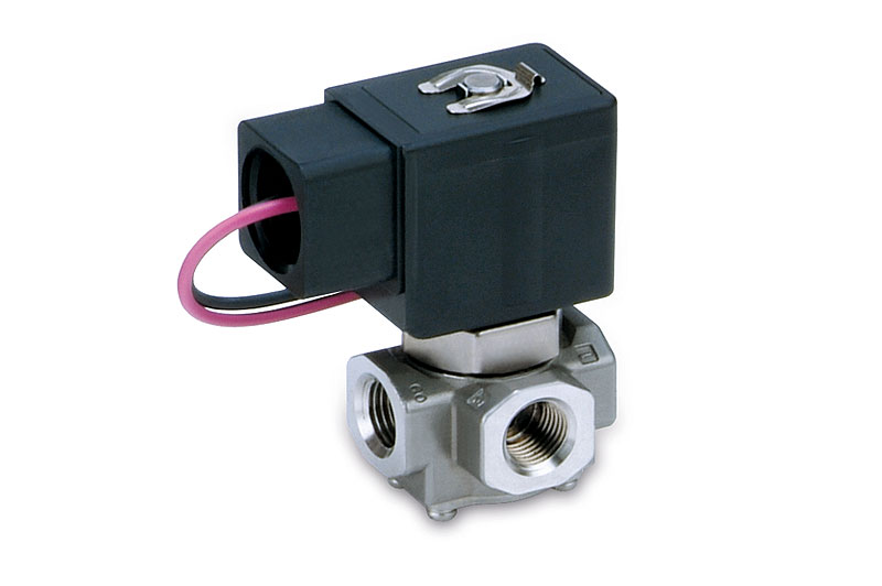 Directly-operated, 3-port solenoid valve