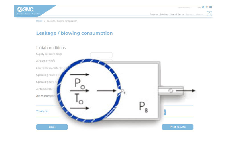 Leakage / Blowing consumption