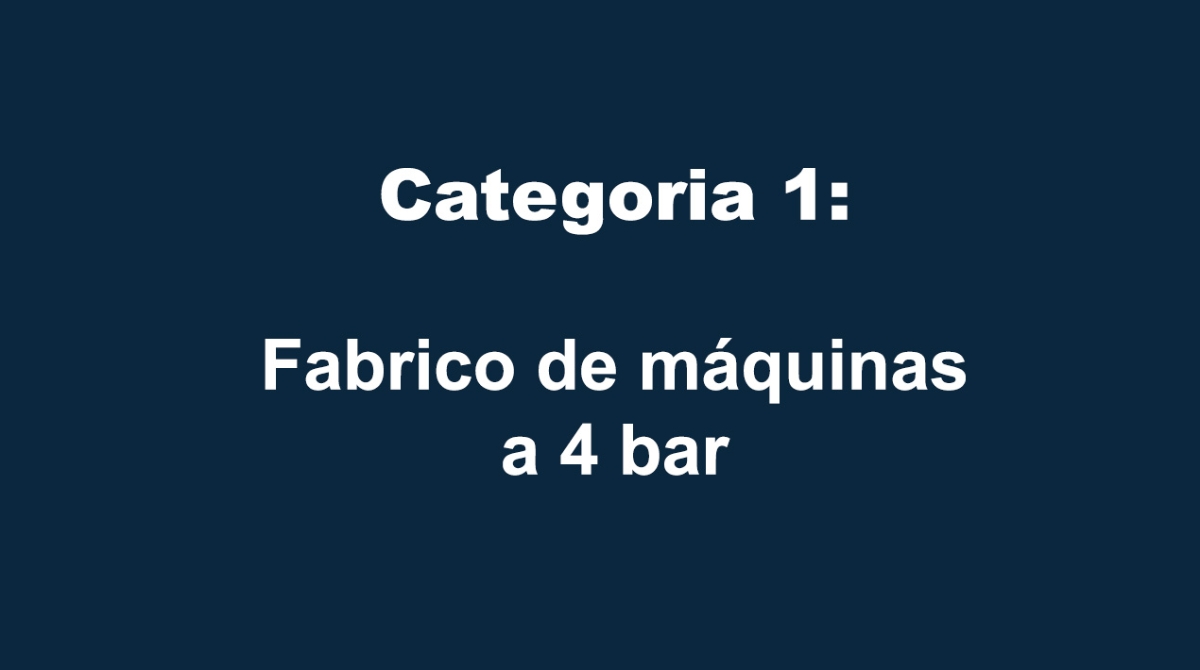 Conceção e fabrico de máquinas a 4 bar