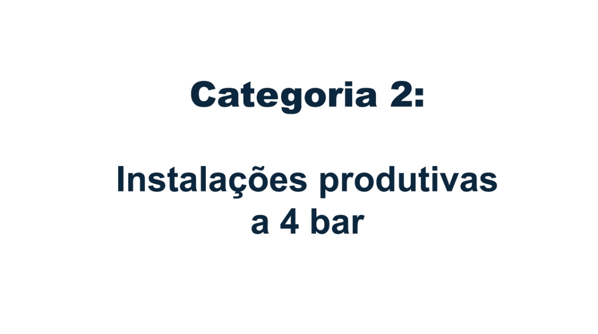 Otimização das instalações para trabalhar a 4 bar