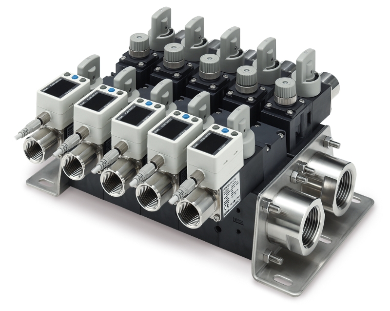 Flow Switch Manifold for Water, IO-Link, PF3WB