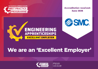 SMC UK Scoop Gold Apprenticeship Kitmark for THIRD Year!