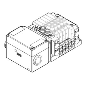 SS5Y5-12TC, Serie 5000, Caja de terminal de bornas (IP67) modelo de muelle, Conexionado superior