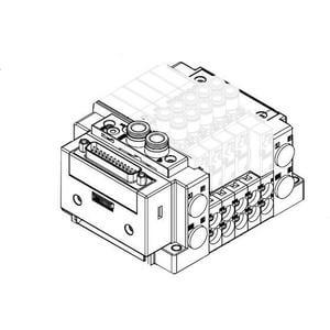 SS5Y3-12, Serie 3000, D-sub Conector, Cable plano (IP40), Conexionado superior