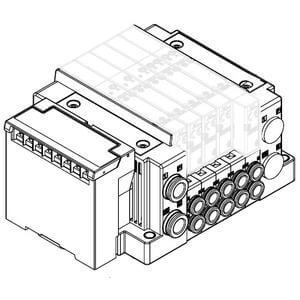 SS5Y5-10S3, Serie 5000, Sistema di trasmissione seriale (per uscita) integrato EX120 (IP20), Attacchi laterali