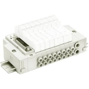 SS5Y3-45*F, 3000 Series, Stacking Manifold, DIN Rail Mount, D-sub Connector