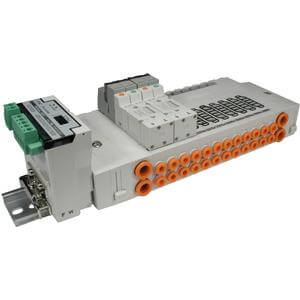 SS5Y3-45-*S, Serie 3000 Mehrfachanschlussplatte Kassettenversion, DIN-Schienen-Montage, serielle Datenübermittlung