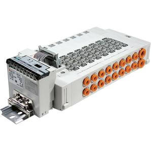 SS5Y5-45S*, 5000 Series, Stacking Manifold, DIN Rail Mount, Serial Transmission
