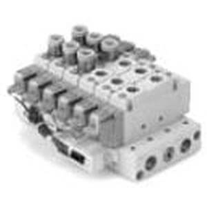 SS5Y9-23SA, 9000 Series, Body Ported Manifold, Serial Transmission System, Integrated Base