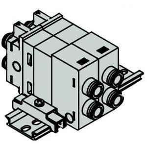 VQ1000/2000, Blok so spätnými ventilmi, montáž na základovú dosku