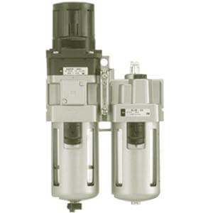 ACG20A-40A, Filter / regulátor tlaku so vstavaným manometrom - maznica
