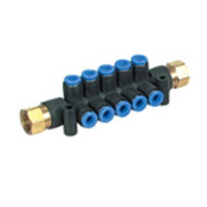 KM12, One-touch Fittings Manifold Series - Port A One-touch Fitting, Port B Rc(PT) Female Thread