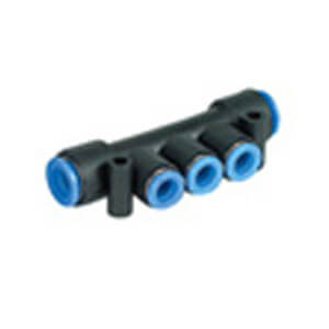 KM13, One-touch Fittings Manifold Series - Port A One-touch Fitting, Port B One-touch Fitting