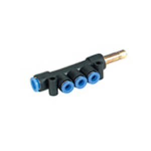 KM15, One-touch Fittings Manifold Series - Port A One-touch Fitting, Port B One-touch Fitting Plug-in