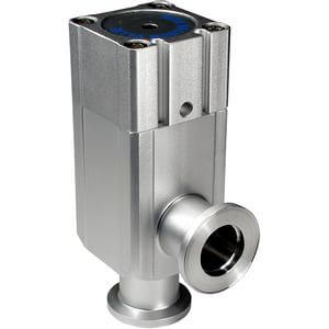 XLAQ, Aluminum One-touch Connection and Release High Vacuum Angle Valve, Normally Closed, Bellows Seal