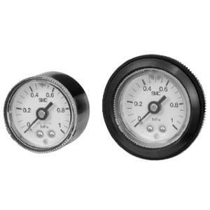 G46E, Manómetro, exento de aceite/exento de cobre con indicador de límite (D.E. 42)