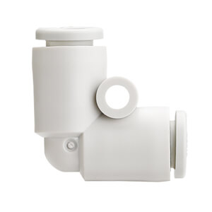 KQ2L*-00, One-touch Fitting White Color - Union Elbow