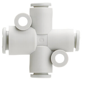KQ2TY, One-touch Fitting White Color - Different diameter cross