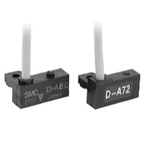 D-A72/A73/A80, Detector reed, montaje sobre raíl, Salida directa a cable, Perpendicular