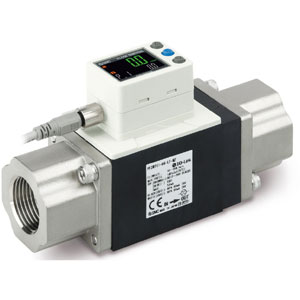 PF3W7-L, Cyfrowy przekaźnik przepływu do wody, zintegrowany 3-kolorowy wyświetlacz, IO-Link, IP65, 0.5-250 l/min