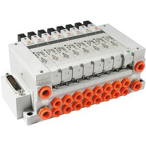 VV5Q21-F, 2000 Series, Base Mounted Manifold, Plug-in, D-sub Connector