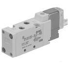 SYJ5000-*W, 5 Port Solenoid Valve, Base Mounted & Body Ported, M8 Connector