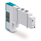 Électrodistributeur 5/2, 5/3 et 2x3/2 compact embrochable à raccordement vers le haut – JSY3#30