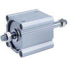 C(D)Q2WB, Compact Cylinder, Double Acting Double Rod, Large Bore w/Auto Switch Mounting Groove