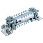 C(D)A2K-XC10, Air Cylinder, Non-rotating, Double Acting, Dual Stroke Cylinder/Double Rod Type