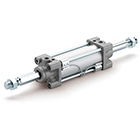 MB2KW, Cilindro neumático, doble efecto, antigiro, doble vástago