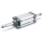 MBP2KW, Air Cylinder, Double Acting, Non-Rotating, Double Rod