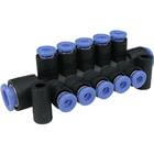 KM11, One-touch Fittings Manifold Series - Port A One-touch Fitting, Port B One-touch Fitting