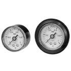 G46E, Manómetro, exento de aceite/exento de cobre con indicador de límite (D.E. 42)