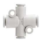 KQ2TX, One-touch Fitting White Color - Different diameter cross