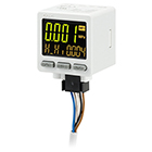 ISE20-B, Digital Pressure Switch, 3-Screen/3-Colour Display