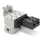 VP544/744-X555/585, Distributeur à double échappement de pression résiduelle avec fonction de démarrage progressif, ISO13849-1