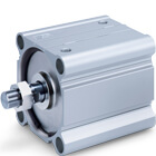55-C(D)Q2, Compact Cylinder, Double Acting, Single Rod, Large Bore w/Auto Switch Mounting Groove, ATEX category 2 - II 2GDc