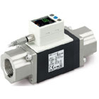 PF3W7-L, Débitmètre numérique pour l'eau, IO-Link, Affichage tricolore, Affichage intégré, IP65