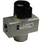 EVHS*0_, Ručne ovládaný 3/2 ventil, pre odvzdušnenie zostatkového tlaku, modulárne prevedenie, pre Európu